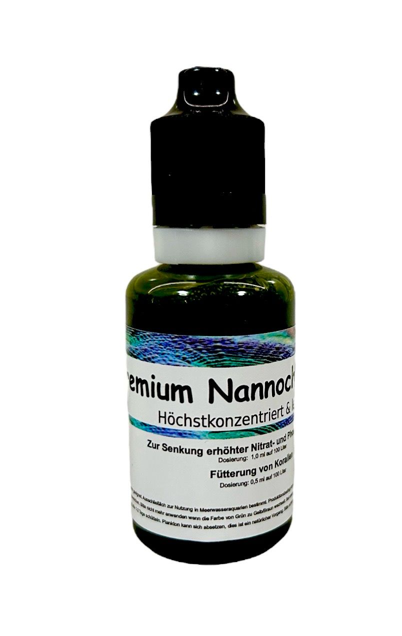 Nannochloropsis salina Konzentrat  (lebende Zellen) zur Senkung von Nitrat und Phosphat ( 20ml) -&gt; 3 Liter normal oder 20 Liter Zucht