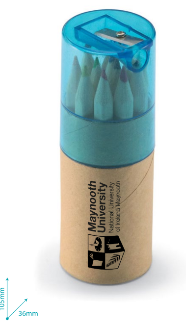 colouring pencils tube, lid sharpener