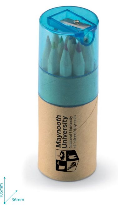 colouring pencils tube, lid sharpener