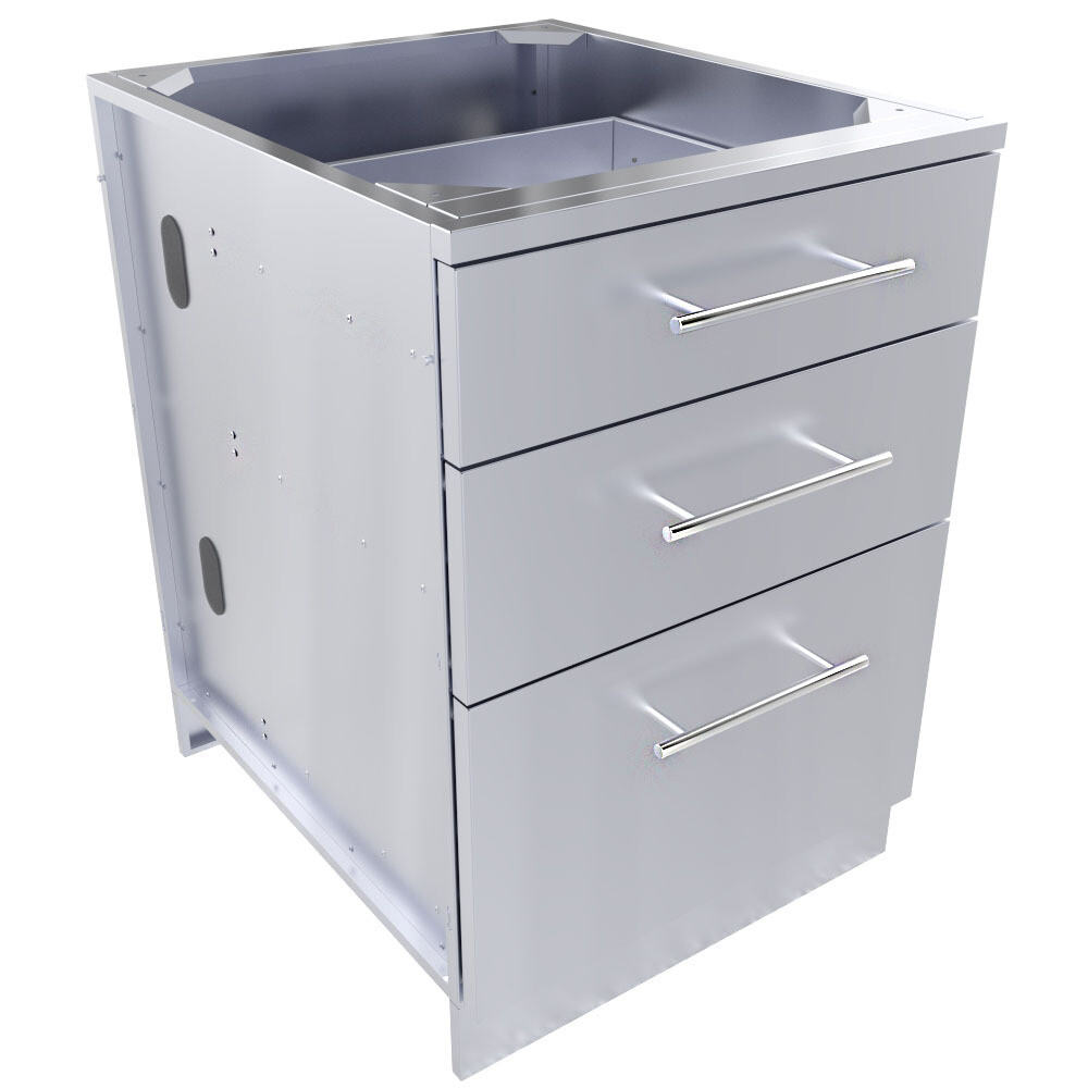 24&quot; Large Triple Drawer Base Cabinet  - Item No. SBC24STD