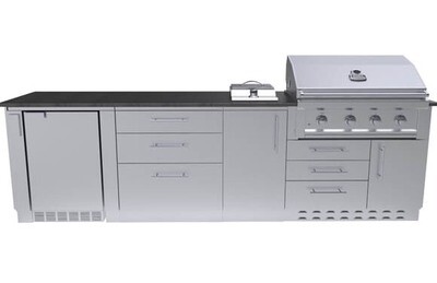 The Brazos 10 Foot Cabinet Island Package