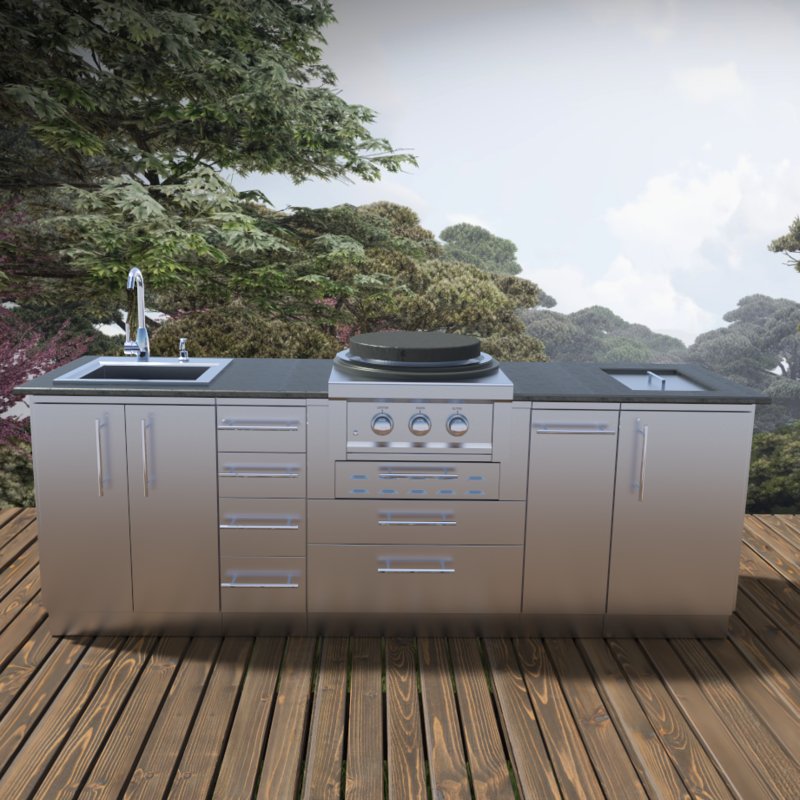 8 Foot Mongolian Style Outdoor Kitchen