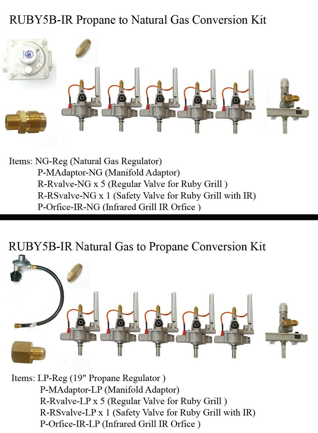 Conversion Kit for Ruby5BIR -42&quot; Gas Grill
