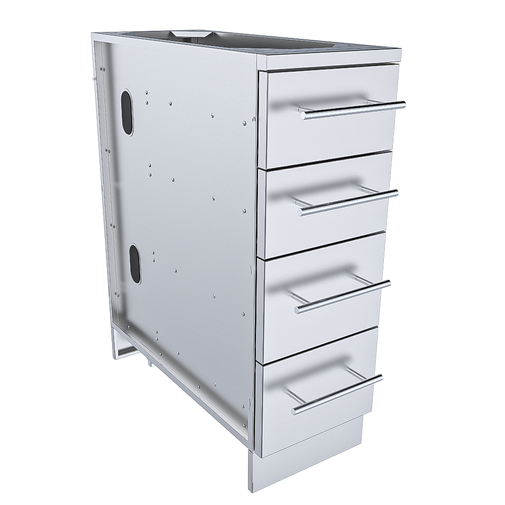 Sunstone 12&quot; 4 Multi Drawer Storage Base Cabinet