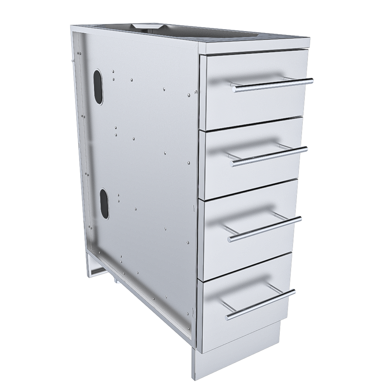 Sunstone 12&quot; 4 Multi Drawer Storage Base Cabinet