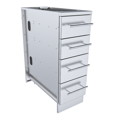 Sunstone 12&quot; 4 Multi Drawer Storage Base Cabinet
