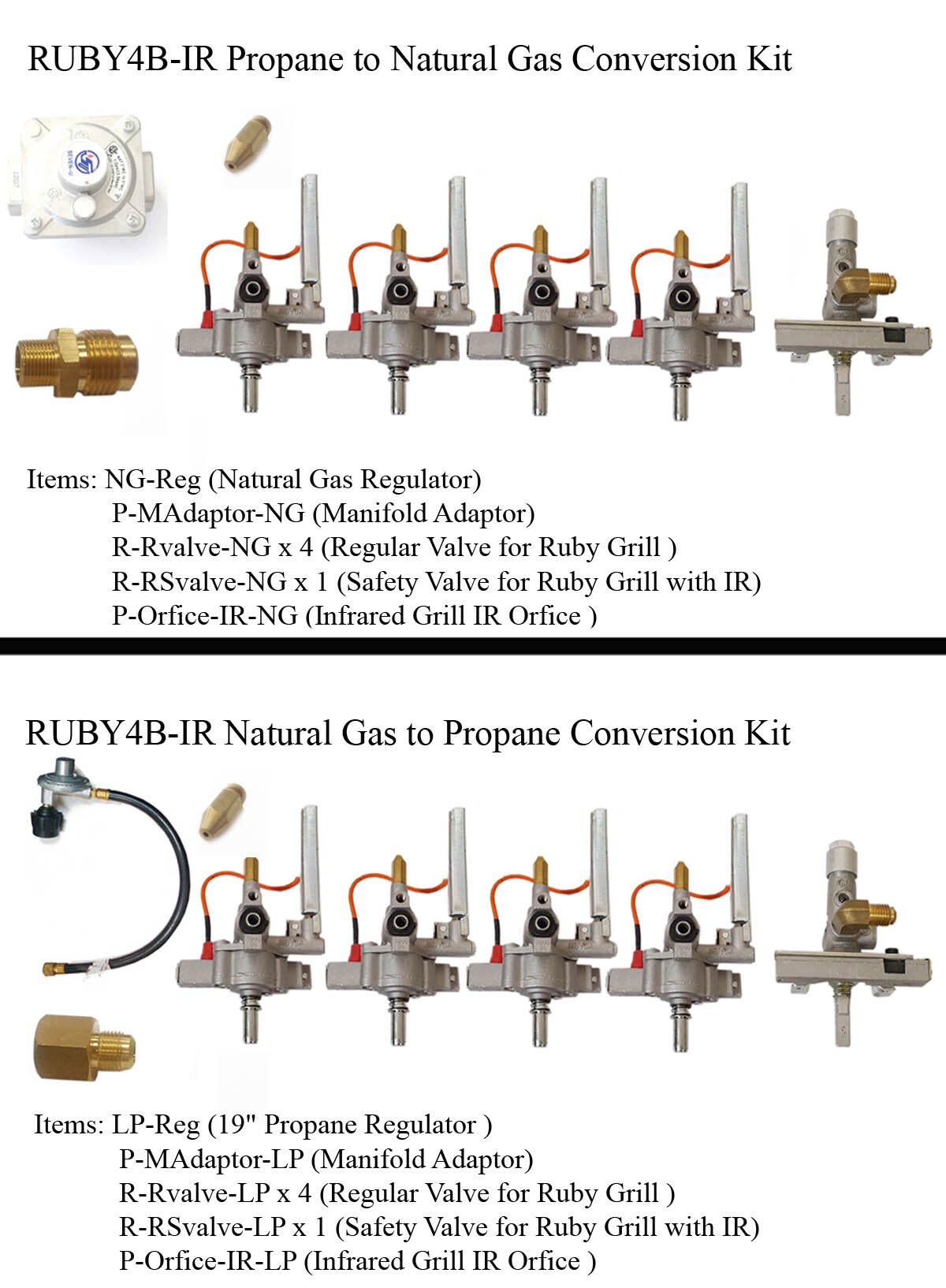 Conversion Kit for Ruby4BIR -36″ Gas Grill