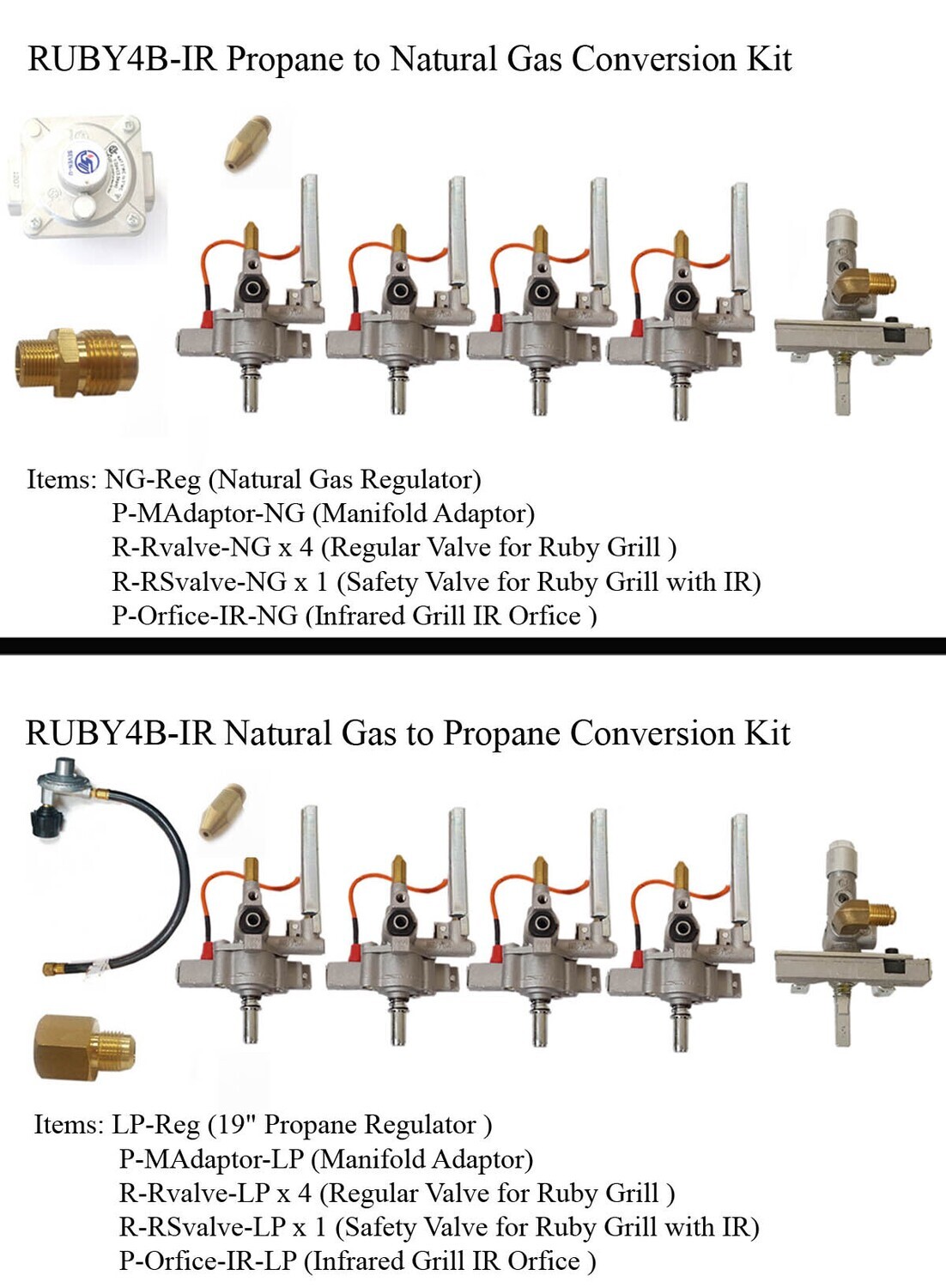 Conversion Kit for Ruby4BIR -36&quot; Gas Grill