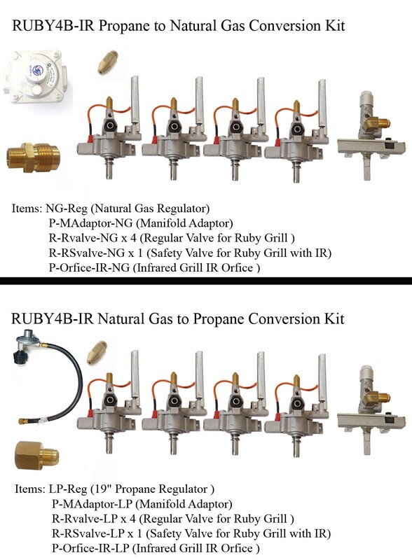 Conversion Kit for Ruby4BIR -36&quot; Gas Grill