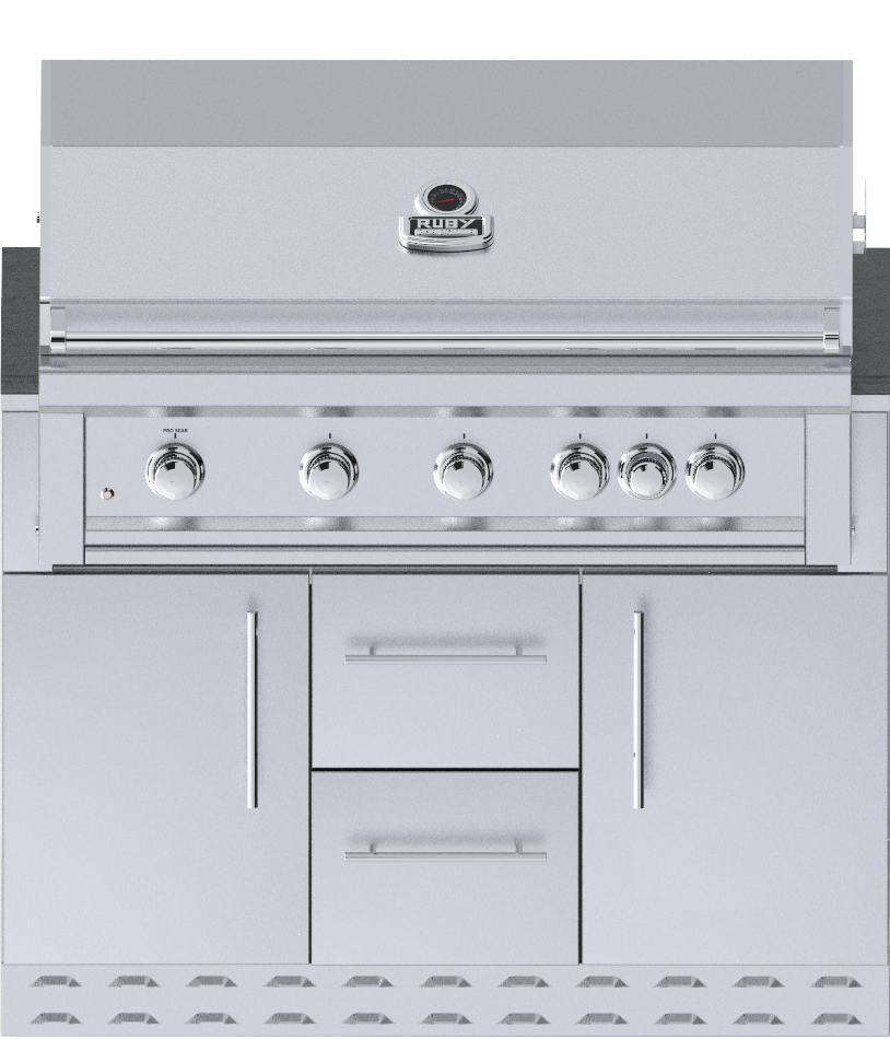46&quot; Grill Cabinet w/Ruby 5 Burner Grill