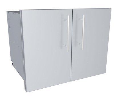 Designer Series 30&quot;W Multi-Configurable Double Door Dry Storage Pantry w/Shelf &amp; Utility Access - Item No. DE-DDP30