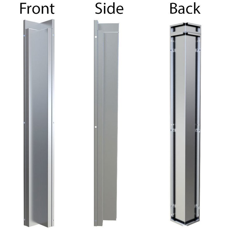 3&quot; x 3&quot; 90 Degree Corner Spacer Panel for Full Height Wall Cabinet Front  - Item No. SWC3SP90