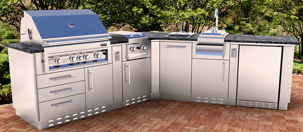 The Victory, V-Shape Cabinet Island w/Grill & Components – Item No. SCIV01