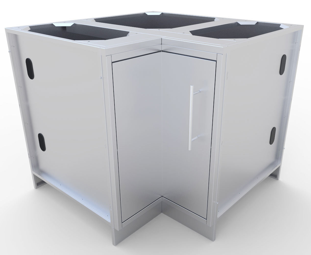 12&quot;x12&quot; Corner Cabinet with Swivel Shelves  - Item No. SBC12SLS