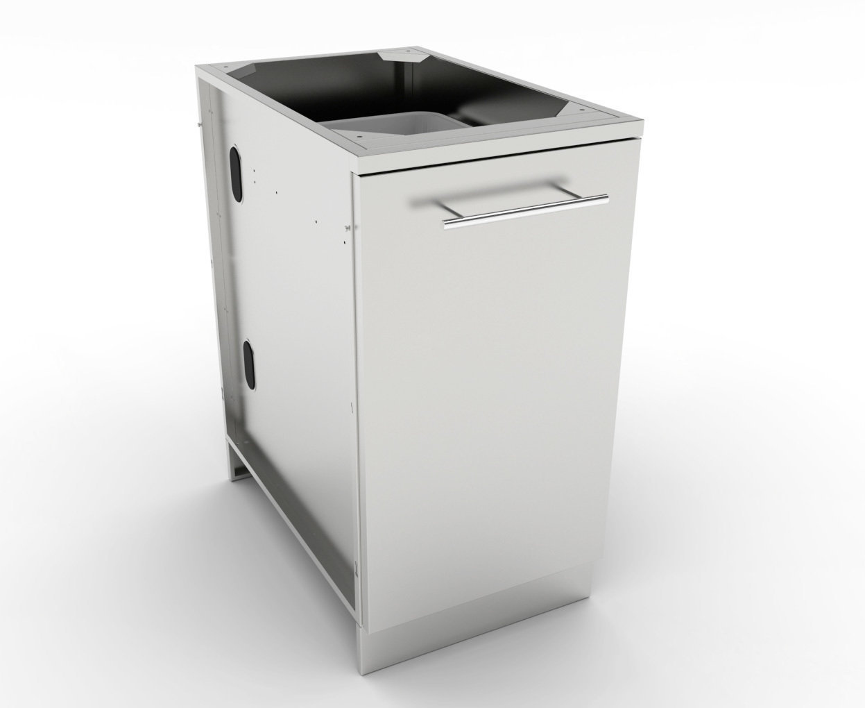 18&quot; Trash Drawer Cabinet w/Two Top Loading Bins  - Item No. SBC18STRD