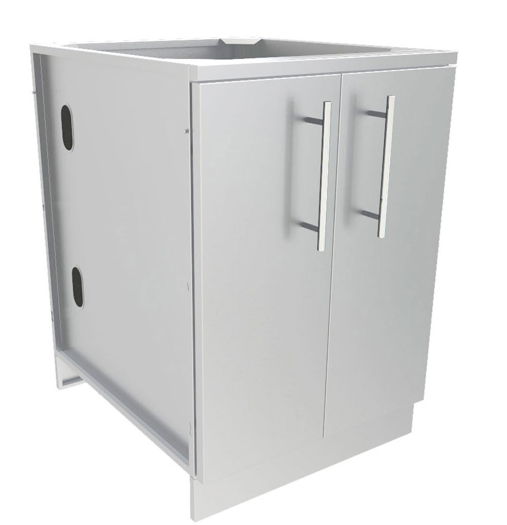 30&quot; Full Height Double Door Base Cabinet w/Two Shelves &amp; Door Pockets  - Item No. SBC30FDD