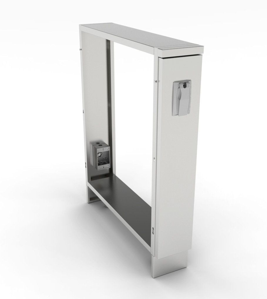 6&quot; Spacer Base Cabinet w/Front &amp; Back Interior Electrical Box  - Item No. SBC6SPEL