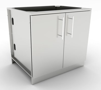 36&quot; Full Height Double Door Base Cabinet w/Two Shelves &amp; Door Pockets - Item No. SBC36FDD
