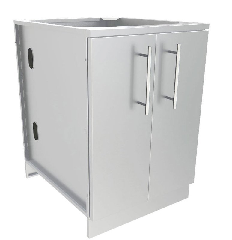 30&quot; Full Height Double Door Base Cabinet w/Two Shelves &amp; Door Pockets  - Item No. SBC30FDD