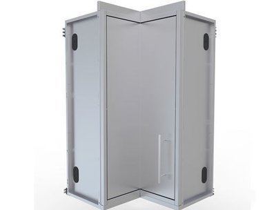 12&quot; x 12&quot; Full Height 360 Swivel Door Corner Cabinet w/Three Shelves - Item No. SWC12SLS