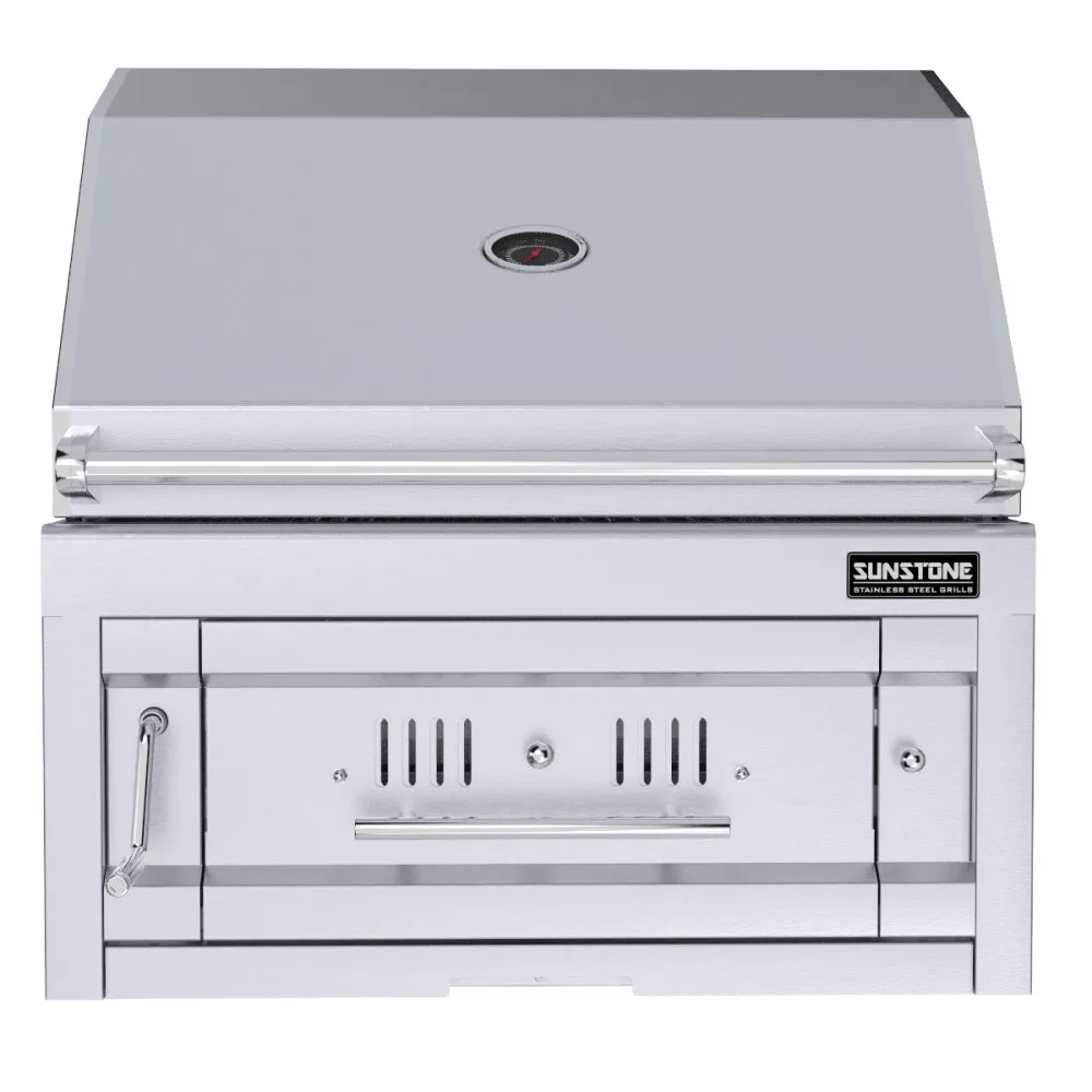 28" Single Zone 304 Stainless Steel Charcoal Grill