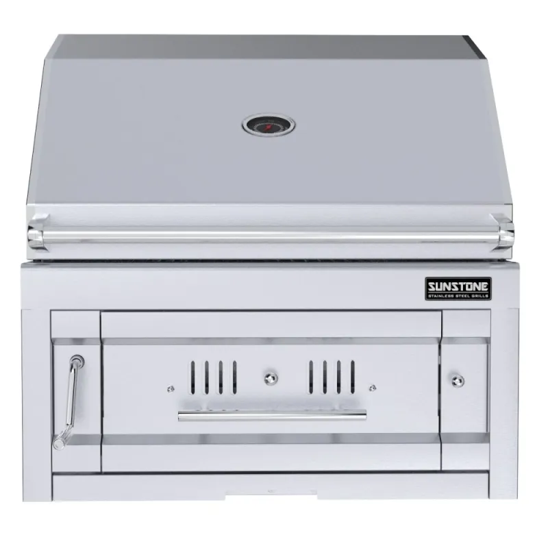 28" Single Zone 304 Stainless Steel Charcoal Grill