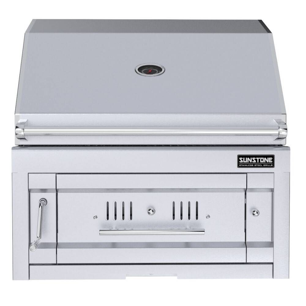Sunstone® Series 28″ Single Zone 304 Stainless Steel Charcoal Grill – SUNCHDZ28