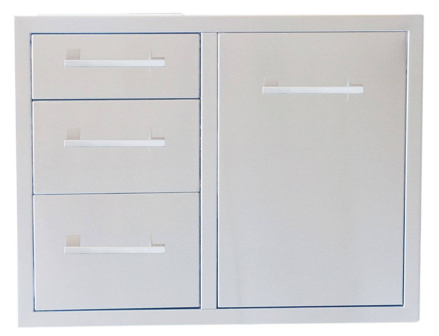 Signature Series 30″ Propane Combo w/Trash Bag Ring & Triple Drawer – BA-LPCTD30