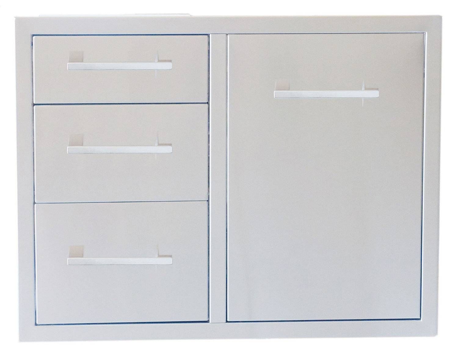 Signature Series 30" Propane Combo w/Trash Bag Ring &amp; Triple Drawer - BA-LPCTD30