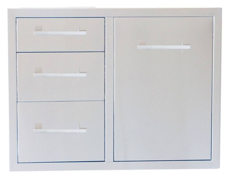 Signature Series 30" Propane Combo w/Trash Bag Ring &amp; Triple Drawer - BA-LPCTD30