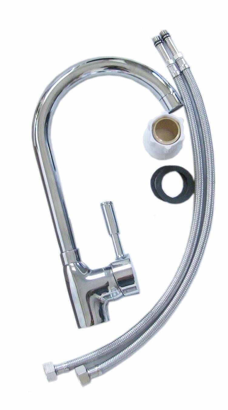 Polished Chrome Outdoor Hot &amp; Cold Water Faucet - P-FHC