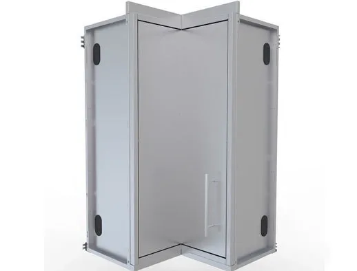 12" x 12" Full Height 360 Swivel Door Corner Cabinet w/Three Shelves  - Item No. SWC12SLS