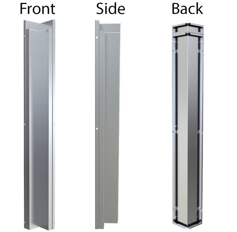 3" x 3" 90 Degree Corner Spacer Panel for Full Height Wall Cabinet Front  - SWC3SP90