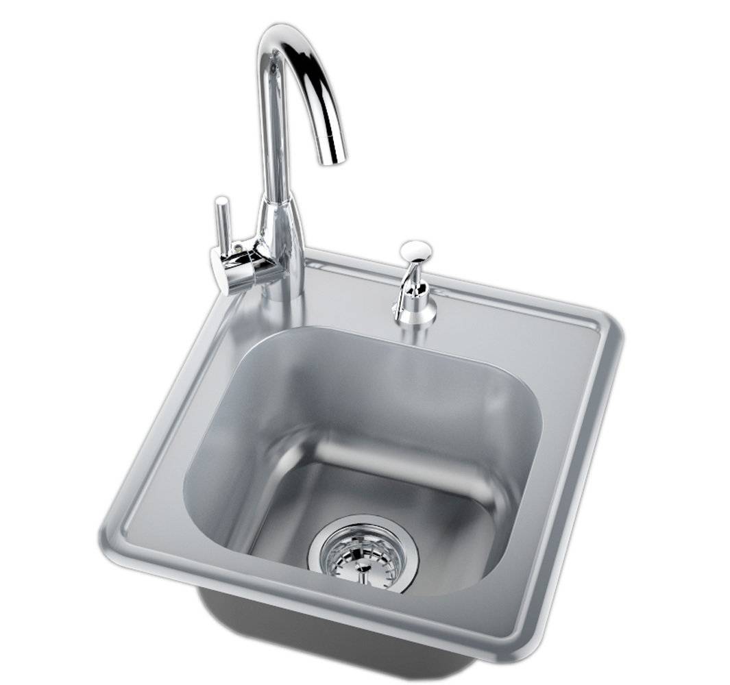 Premier Drop‑In Single Sink with Hot & Cold Faucet – Sunstone A‑SS17