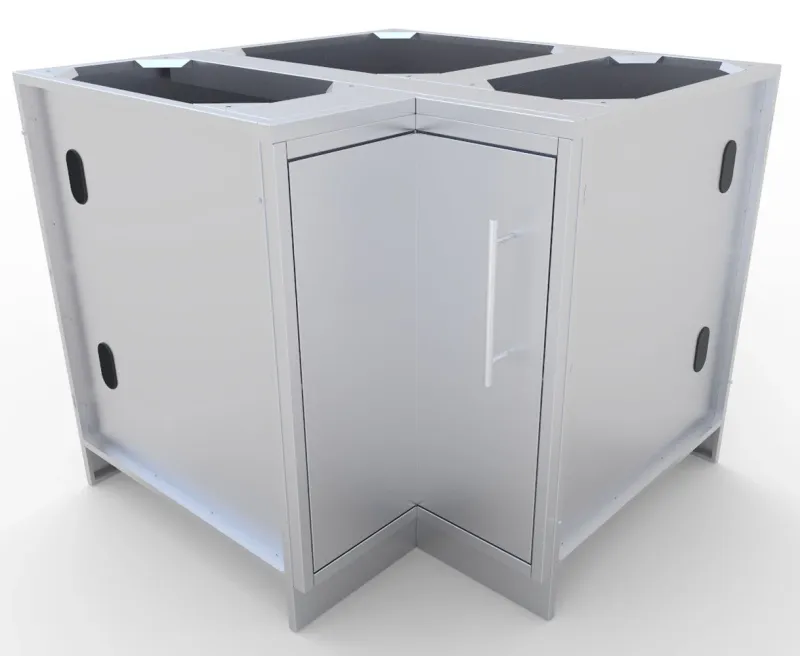 12"x12" Corner Cabinet with Swivel Shelves  - Item No. SBC12SLS