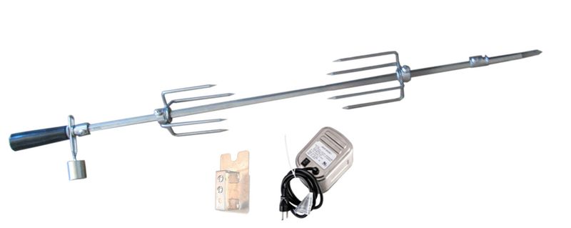 Stainless Steel Rotisserie Kit w/Mounting Bracket