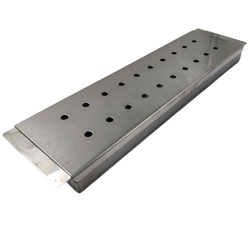 Stainless Steel Smoker Box 15"D x 4"W x 1.25"H - P-CHSM4215
