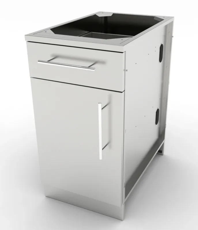 18" Left Swing Door Cabinet w/Top Drawer &amp; Shelf  - Item No. SBC18CSDL