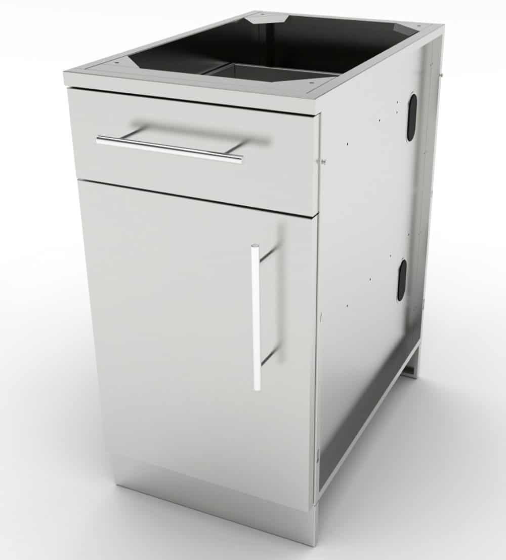 18" Left Swing Door Cabinet w/Top Drawer &amp; Shelf - SBC18CSDL