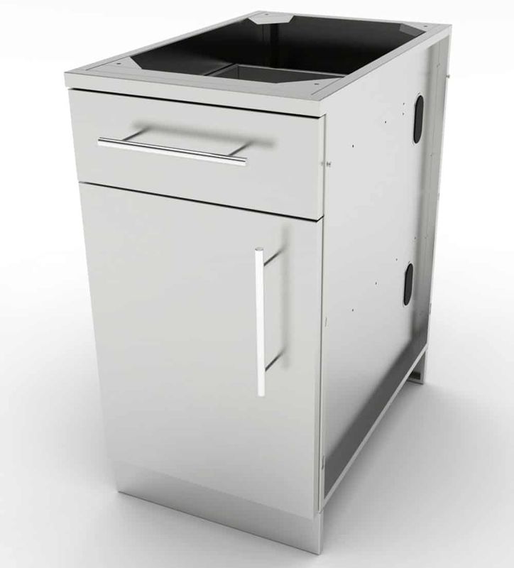 18" Left Swing Door Cabinet w/Top Drawer &amp; Shelf - SBC18CSDL