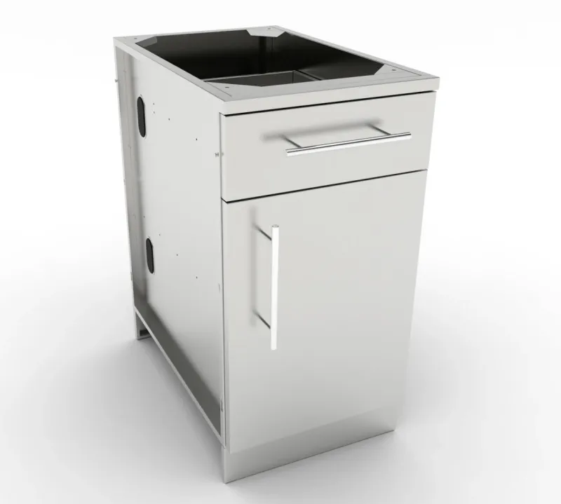 18" Right Swing Door Cabinet w/Top Drawer &amp; Shelf  - Item No. SBC18CSDR