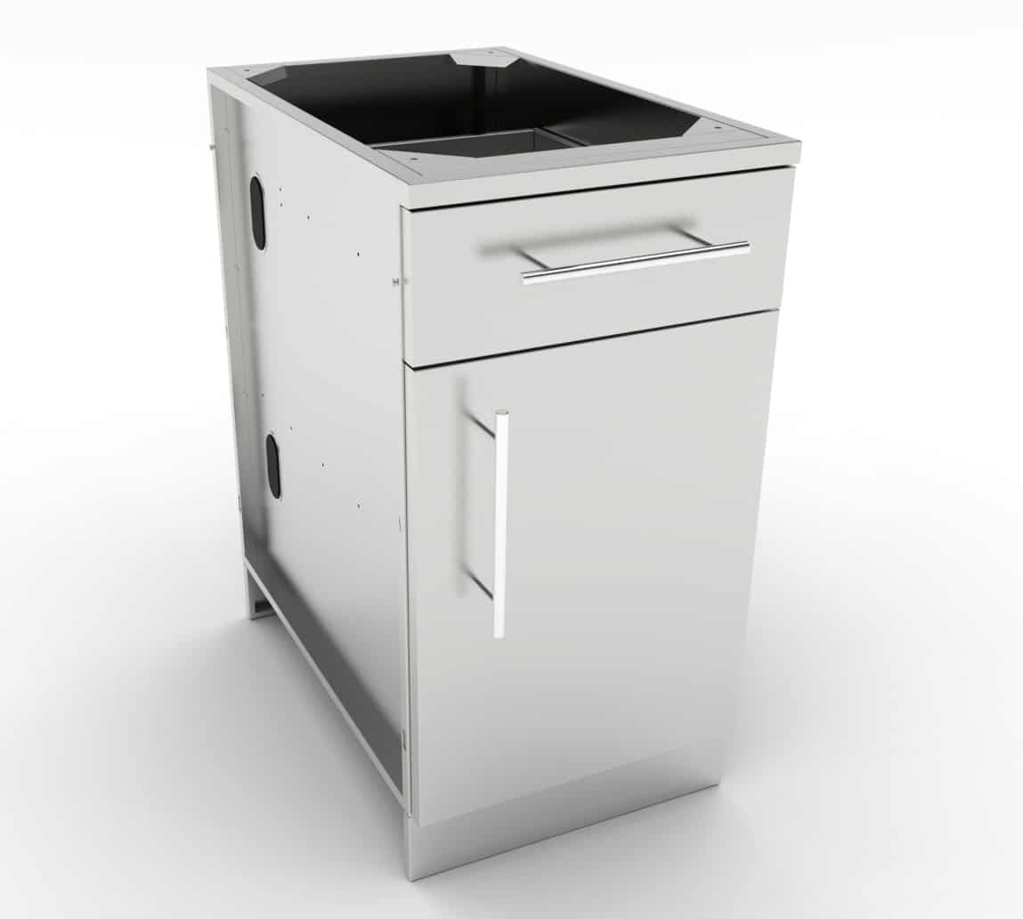 18" Left Swing Door Cabinet w/Top Drawer &amp; Shelf - SBC18CSDR