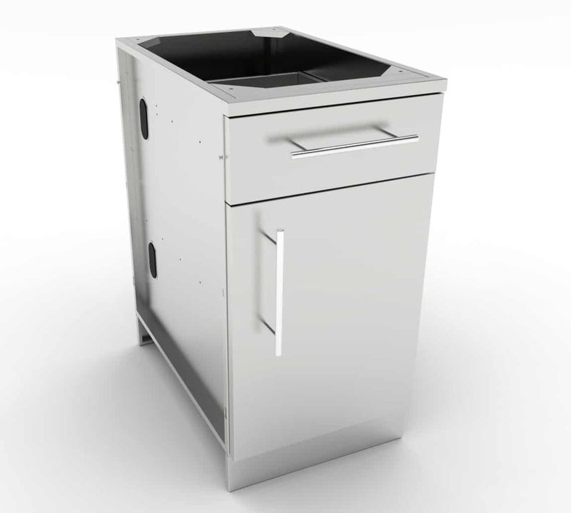 18" Left Swing Door Cabinet w/Top Drawer &amp; Shelf - SBC18CSDR