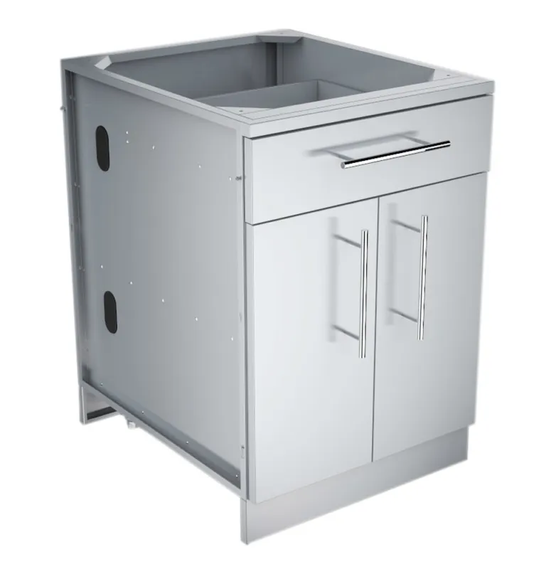 24" Double Door Base Cabinet w/Shelf &amp; Reversible Top Drawer or False Panel  - Item No. SBC24CDD