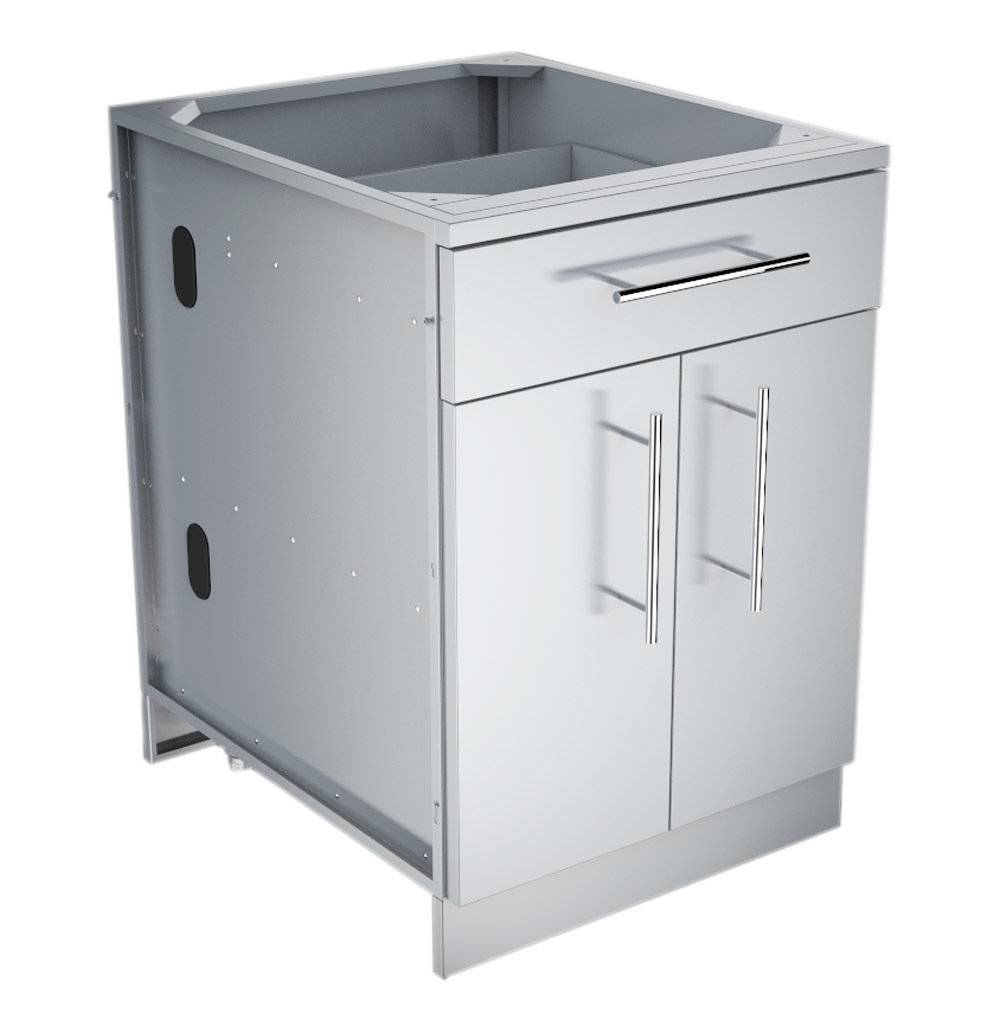 24″ Double Door Base Cabinet w/Shelf & Reversible Top Drawer or False Panel – SBC24CDD