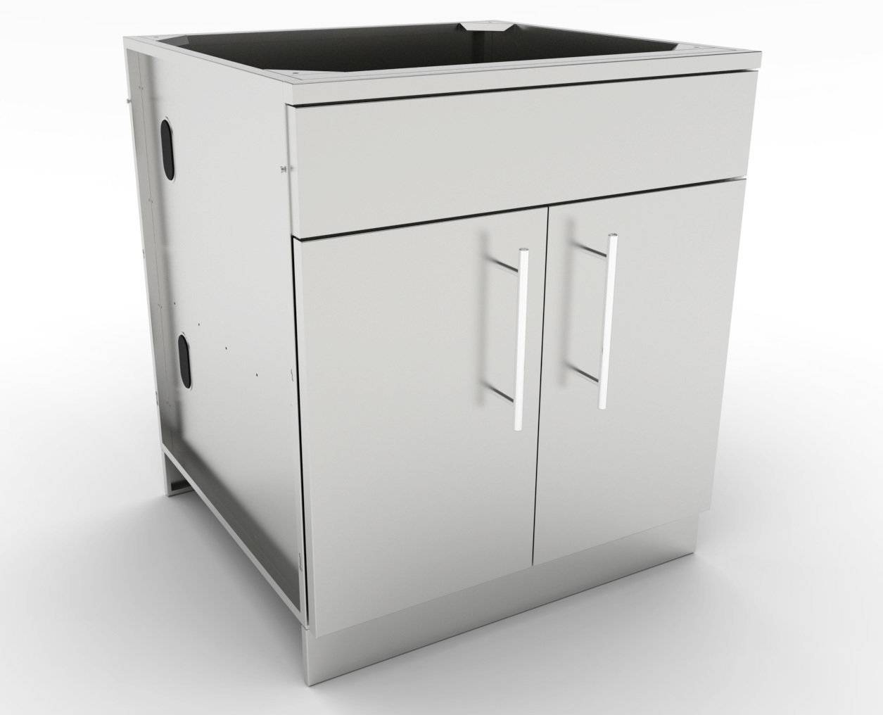 30″ Double Door Base Cabinet w/Shelf & Reversible Top Drawer or False Panel – SBC30CDD