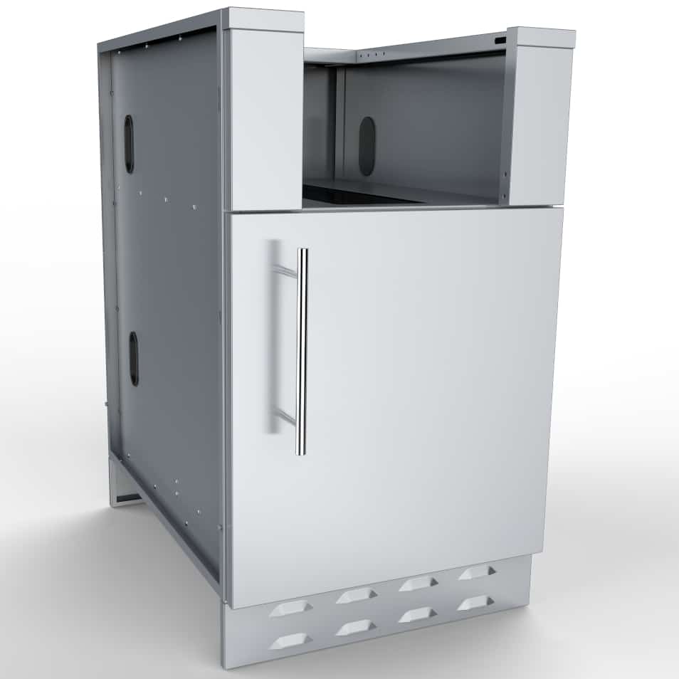 20″ Sunstone Appliance Cabinet for UpTo 14-1/2 In. Cut-Out Width Appliance or BarStation w/Right Swing Door  – SAC20CSDR