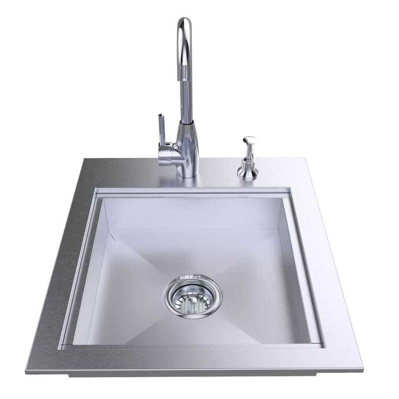 Superior 20″ ADA Compliant Single Sink with Cover &amp;amp; Hot/Cold Faucet – ADASK20