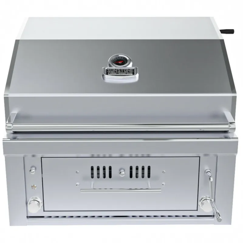 30” Gas Burners Hybrid Single Zone Charcoal/Wood Burning w/Infra-Red Burner Grill - SUNCHSZ30