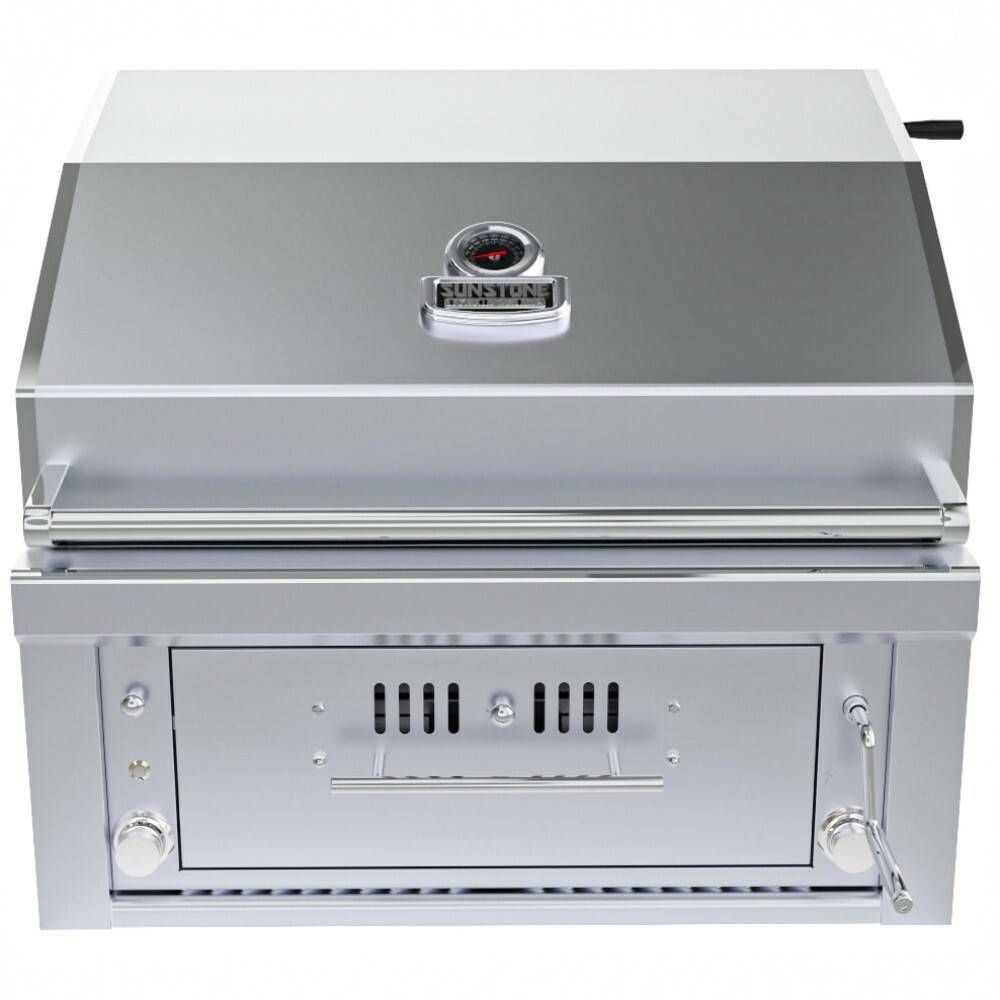 Sunstone® Series 30” Gas Burners Hybrid Single Zone Charcoal/Wood Burning w/Infra-Red Burner Grill – SUNCHZ30